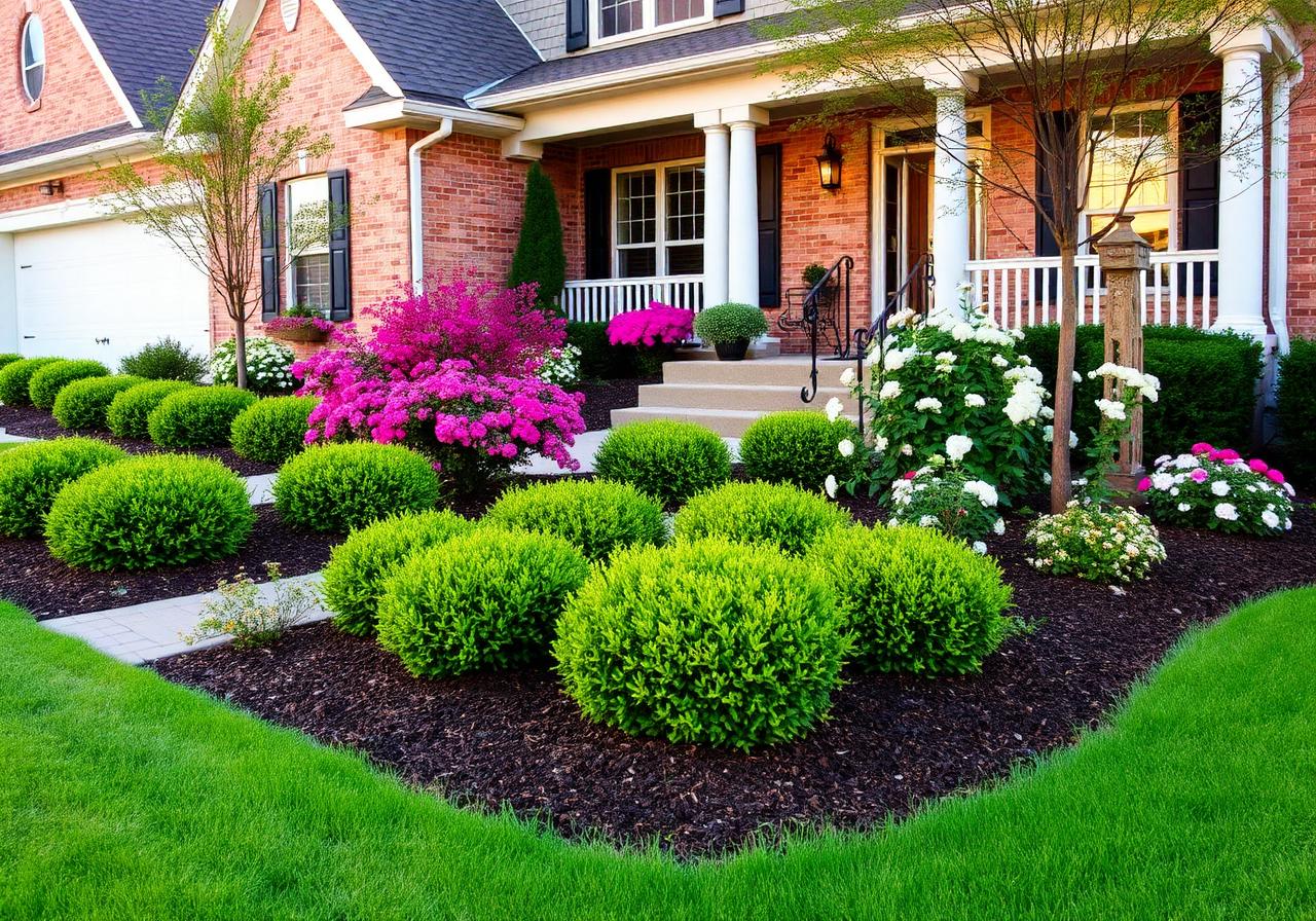 Lush front-yard landscape design